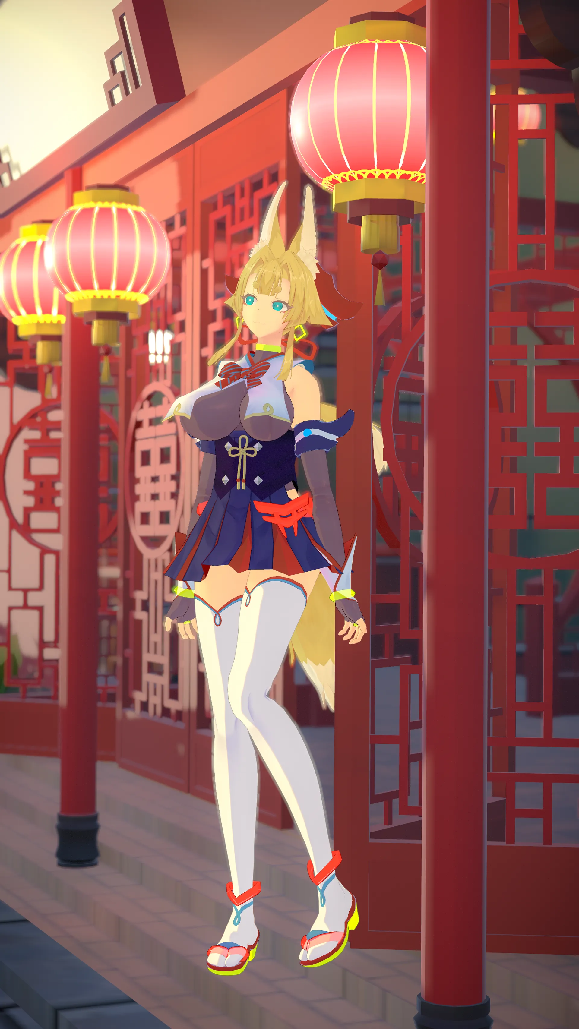 お狐様女学生 稲荷原 - 稲荷原 - ポートレート3（ミッションセクション）